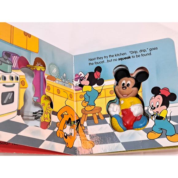 Disney's Follow That Squeak!  with Mickey Mouse (1993 Board Book) - Picture 6 of 7